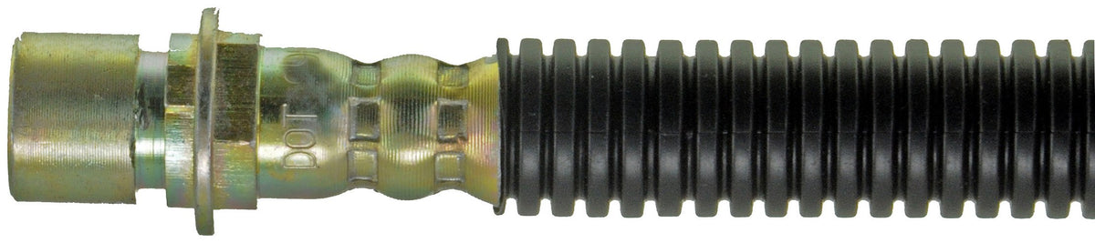 Dorman H620052 close-up of coated metal fittings and hose texture for durability