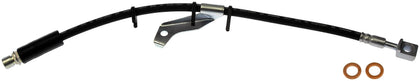 Dorman H621701 front passenger hose showing connection ends and fitment benefit