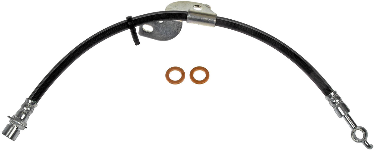 Dorman H621912 front passenger hose packaged showing part and label, ensures correct replacement