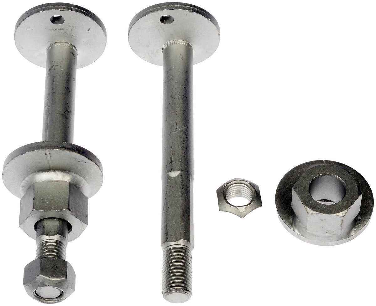 Dorman hardware kit installed on control arm demonstrating restored adjustability