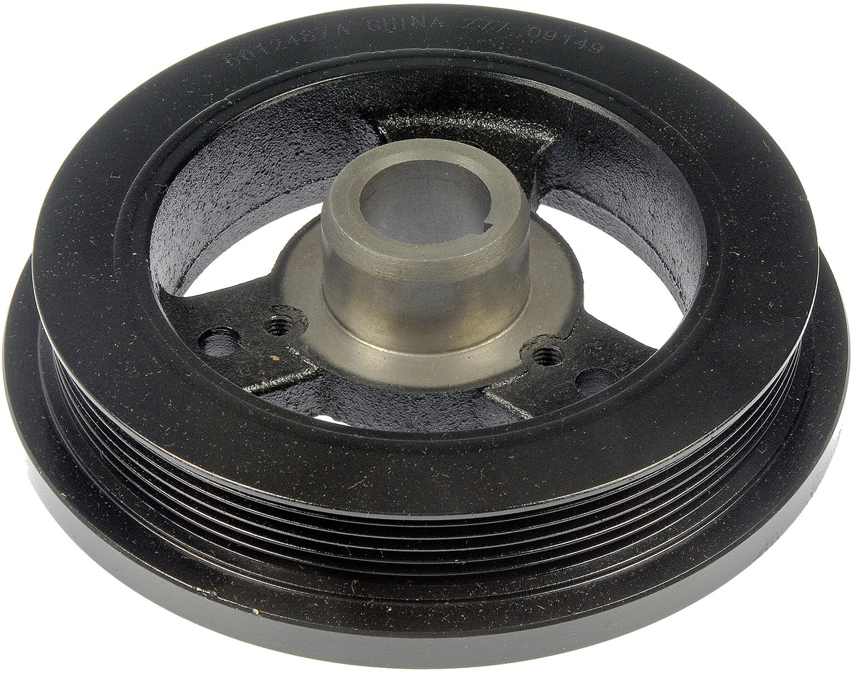 Dorman harmonic balancer front view showing full pulley and correct fit for Jeep models