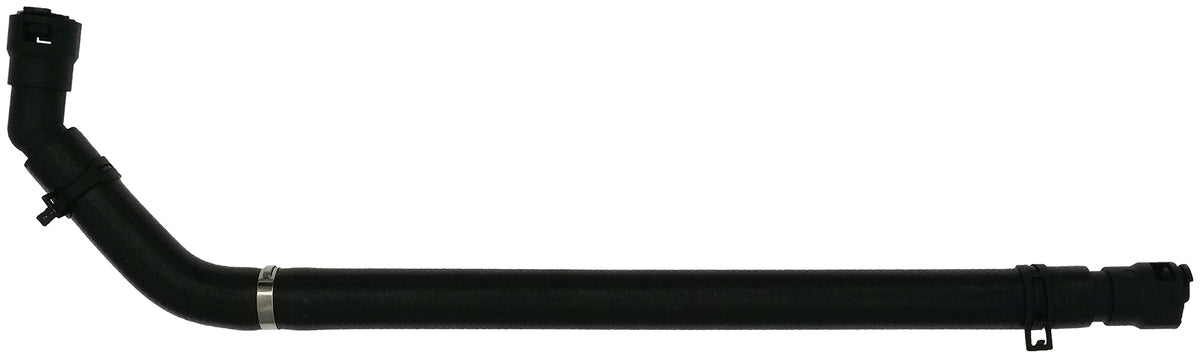 Dorman heater hose assembly front view showing full fit and OEM-style shape for easy replacement