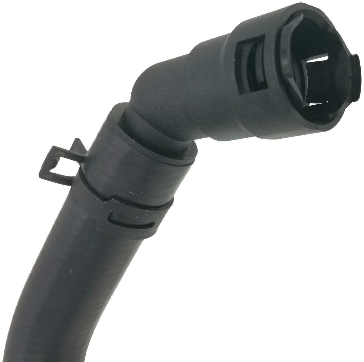 Dorman heater hose assembly installed in engine bay demonstrating correct routing and fitment