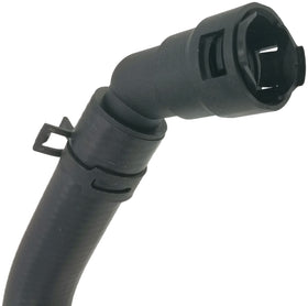 Dorman heater hose assembly installed in engine bay demonstrating correct routing and fitment