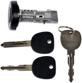 Dorman ignition cylinder installed in a vehicle steering column illustrating proper fit