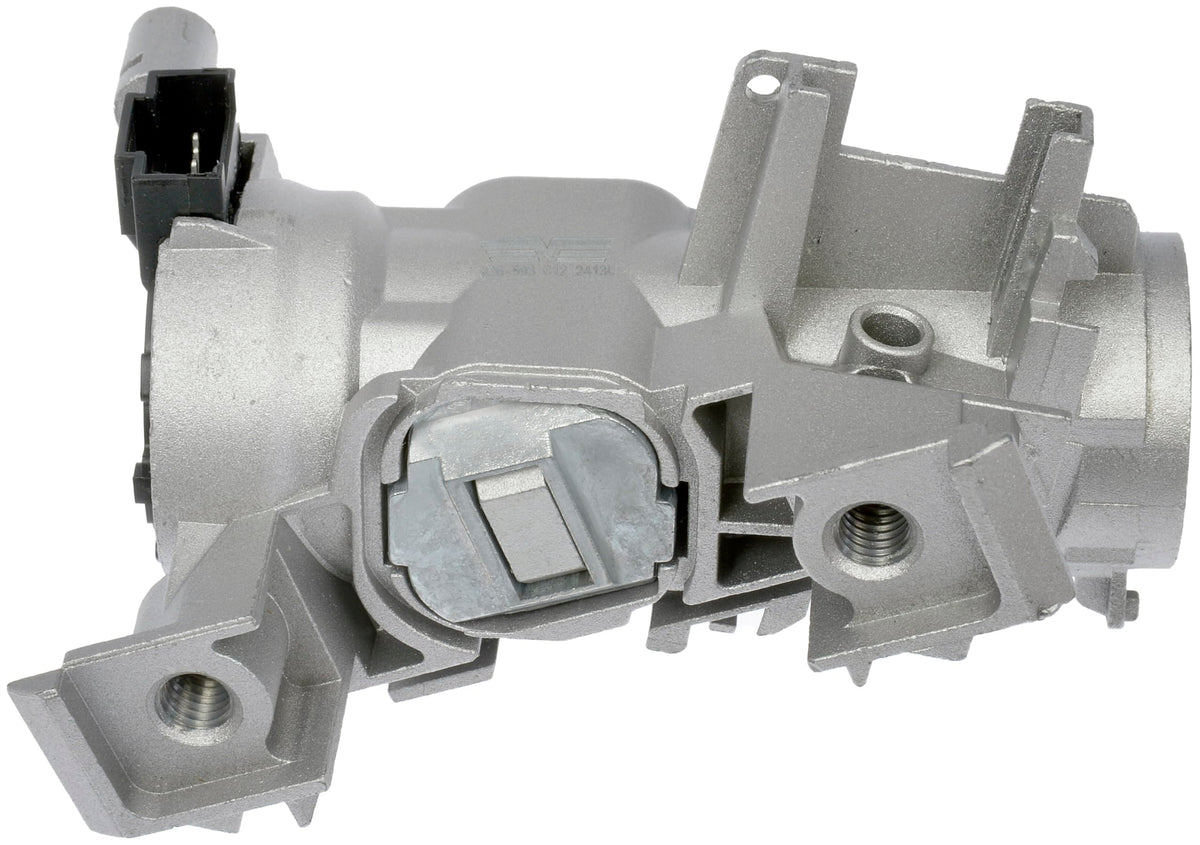 Dorman ignition lock housing in hand for scale illustrating compact OEM-like size
