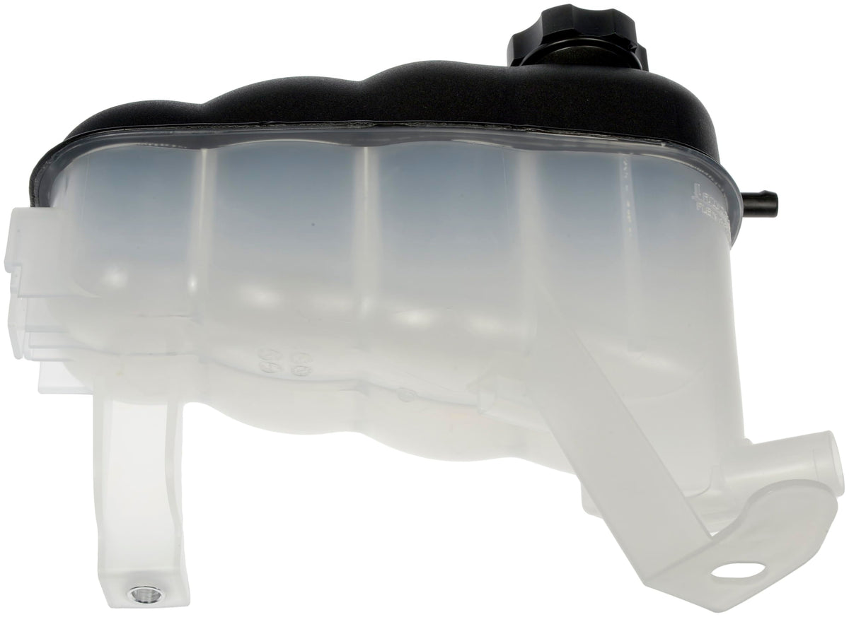 Dorman reservoir installed in engine bay demonstrating direct-fit replacement benefit