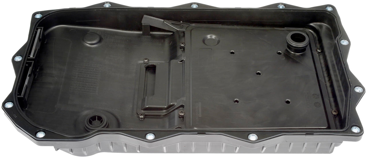 Dorman pan installed under vehicle demonstrating improved service access and reduced mess