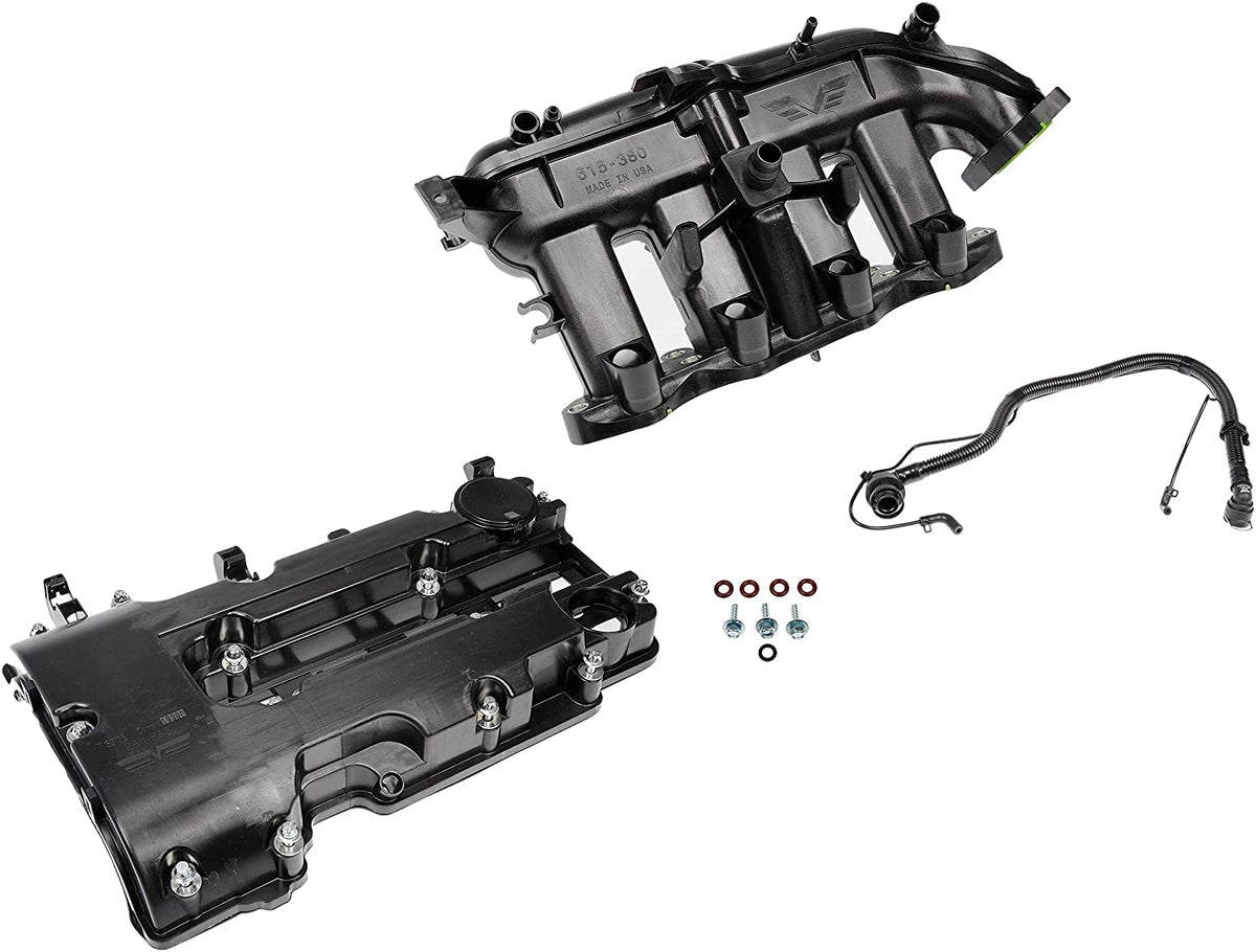 Dorman intake manifold front view showing improved design and reliable fit