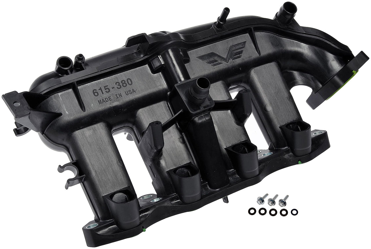 Dorman intake manifold mounting holes detail showing reinforced attachment points benefit