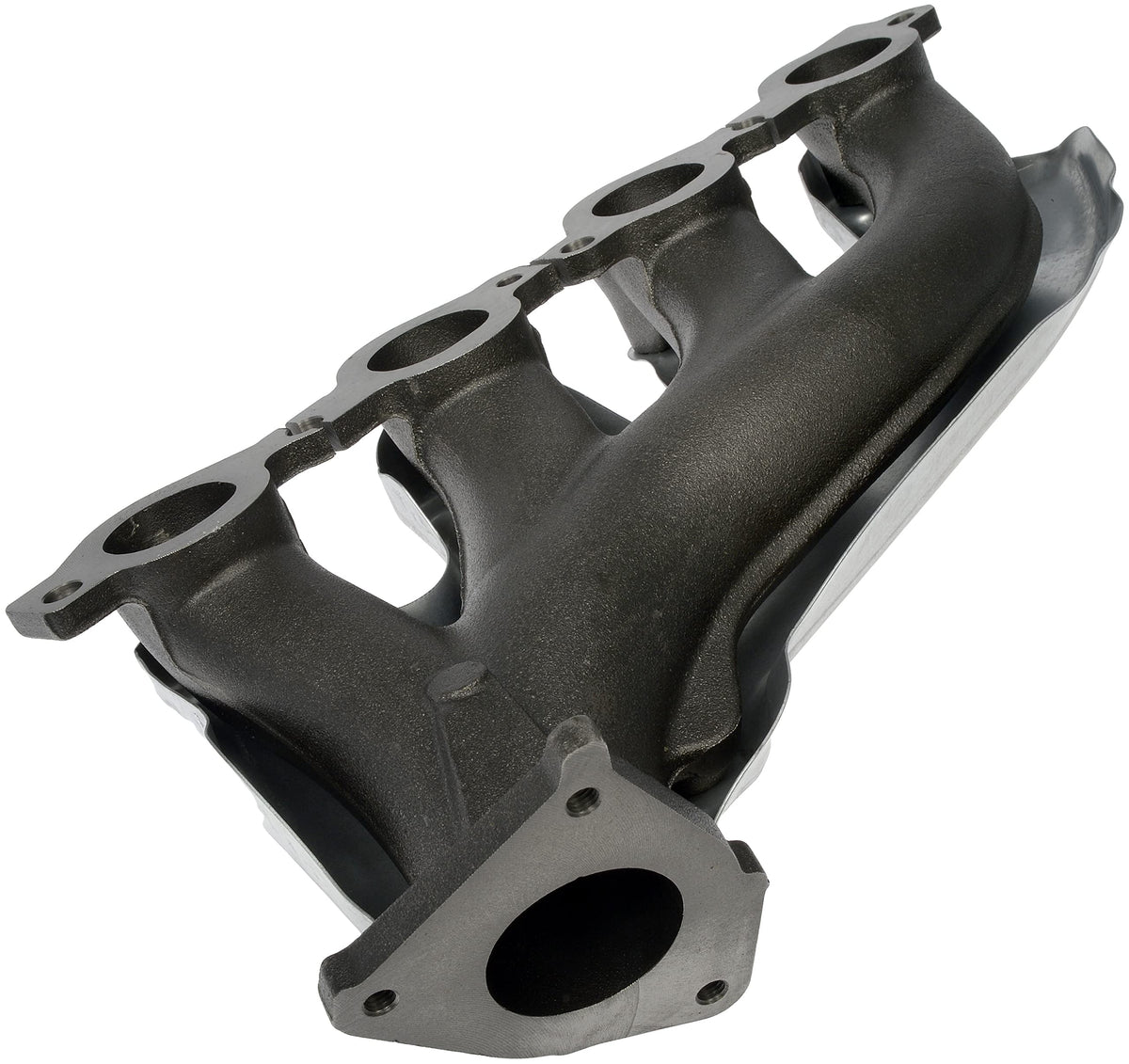 Dorman manifold close-up of flange detail highlighting ductile iron strength and fit