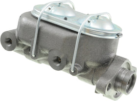 Dorman master cylinder front view showing ports and mounting points for confident fit