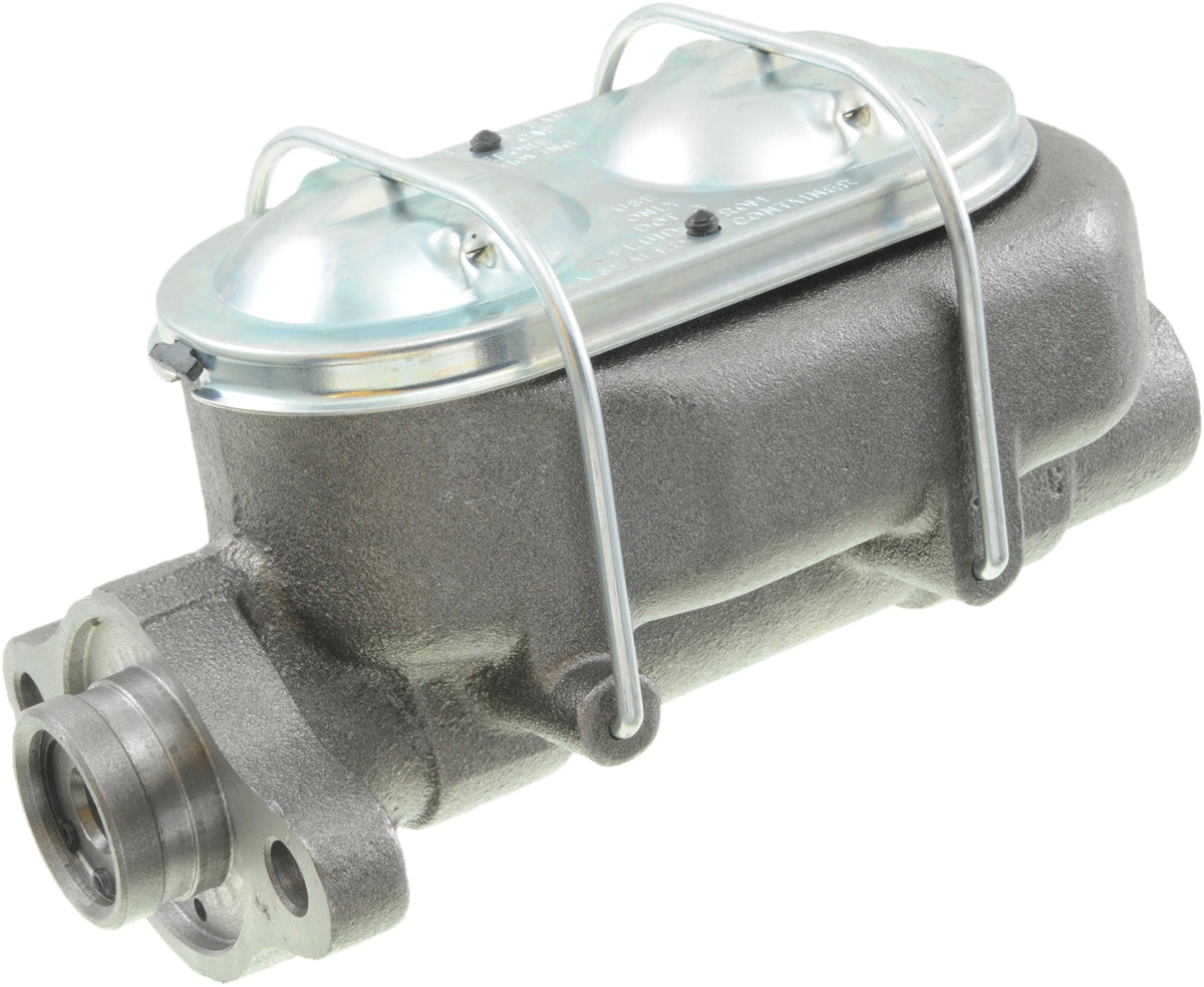 Dorman master cylinder beside ruler for scale showing precise dimensions