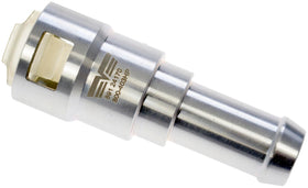 Dorman metal heater hose connector front view showing solid construction and reliable fit