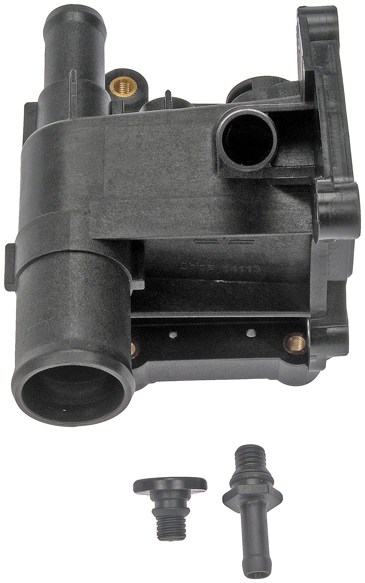 Dorman outlet installed in engine bay demonstrating correct fit and leak prevention