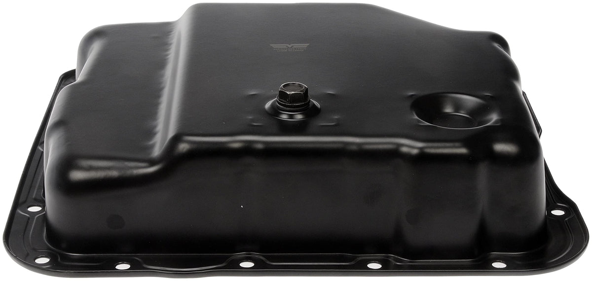 Dorman pan drain plug close-up highlighting easy fluid removal benefit