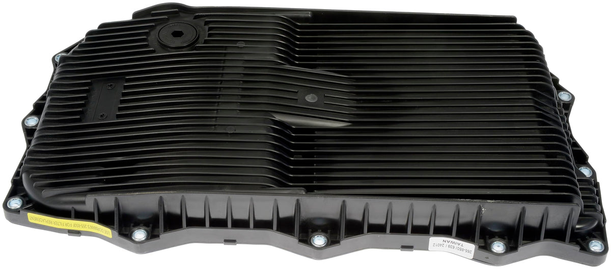 Interior view of Dorman pan showing depth and fluid capacity for correct servicing