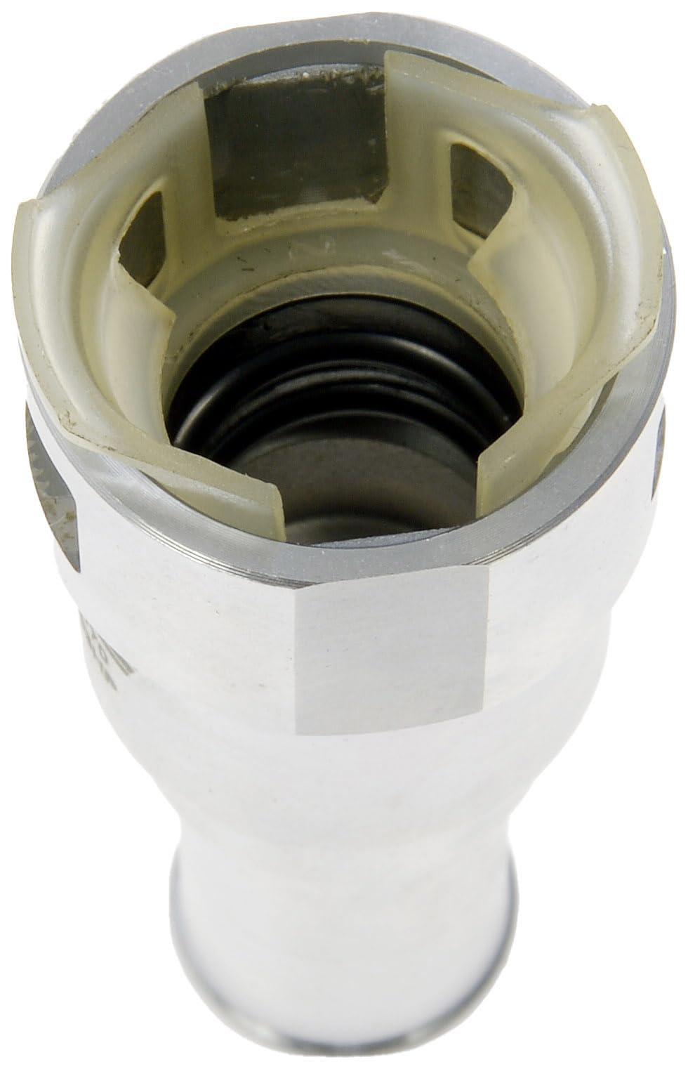 Dorman product packaging with connector beside ruler showing correct scale and easy verification