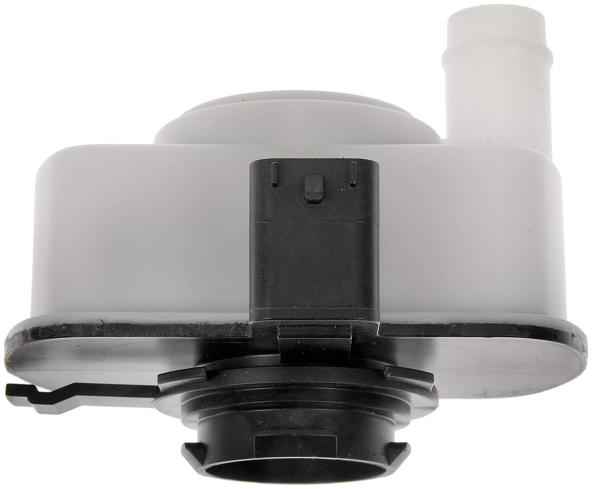 Dorman pump close-up of electrical connector and ports highlighting durability benefit