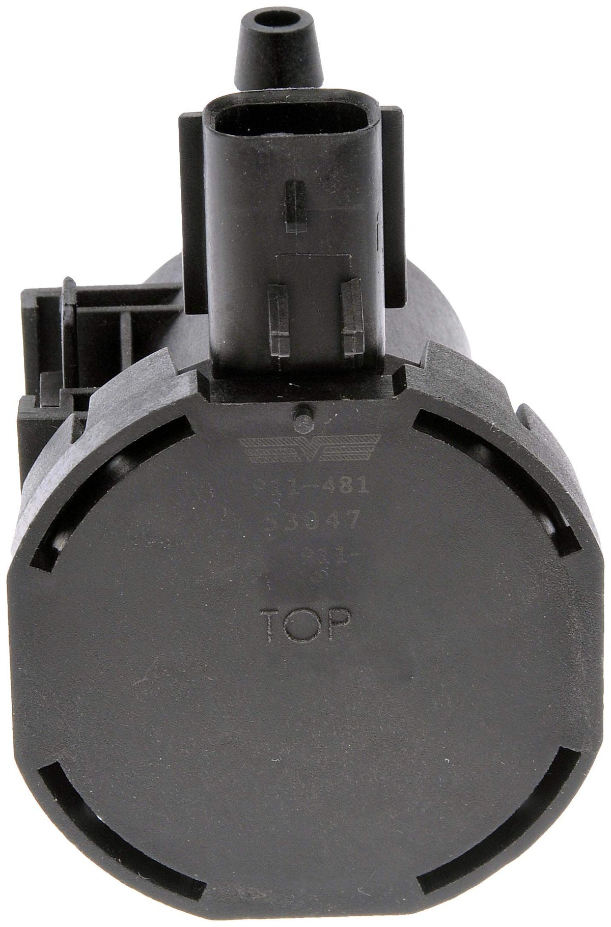 Dorman purge valve beside ruler for scale showing compact fitment benefit