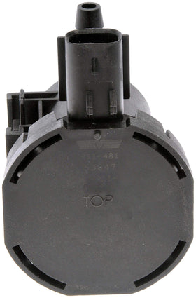 Dorman purge valve beside ruler for scale showing compact fitment benefit