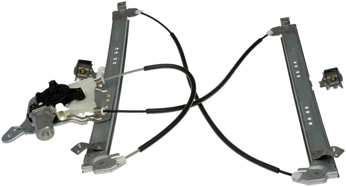 Dorman regulator close-up highlighting tension springs and cable routing for durability