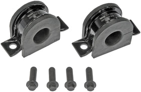 Dorman stabilizer bar bushing kit front packaging showing parts and fitment benefit