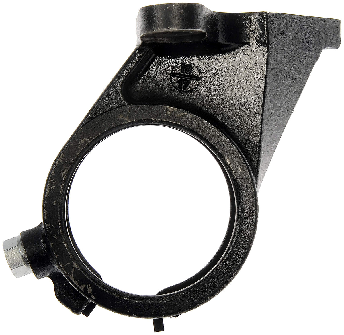 Dorman support bearing bracket close-up showing material finish and bearing seat durability