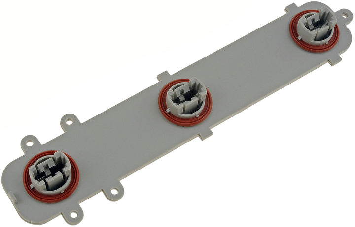 Dorman front view of the tail light circuit board showing connector and mounting for accurate replacement