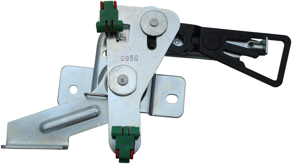 Dorman tailgate latch bracket front view showing robust construction and reliable fit