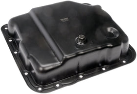 Dorman transmission oil pan front view showing fit and finish, improves serviceability