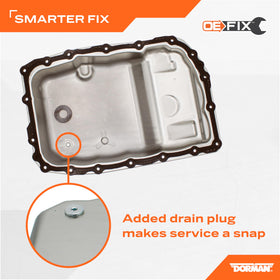 Dorman drain plug detail allowing clean fluid removal benefit