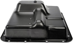 Dorman transmission pan label and part number view confirming compatibility and identification