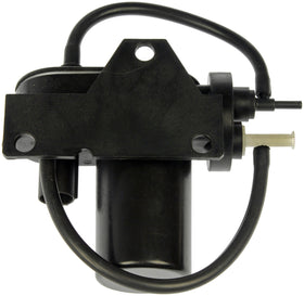 Dorman vacuum pump ports and connector closeup for easy hose attachment benefit