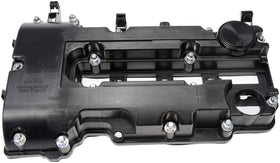 Dorman valve cover installed in engine bay demonstrating restored PCV routing