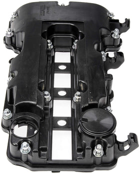 Dorman valve cover held by hand to show size and fitment reassurance