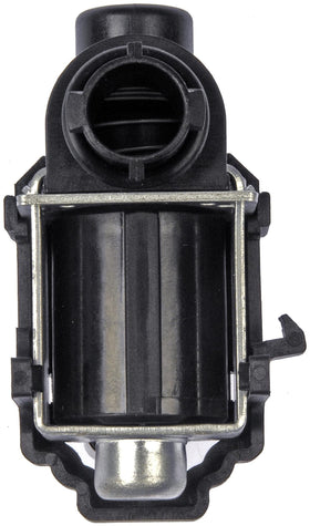 Dorman vent solenoid close-up of electrical connector highlighting secure plug fit