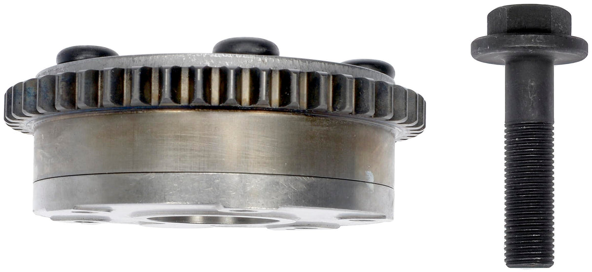 Dorman VVT sprocket mounted on engine demonstrating restored timing reliability