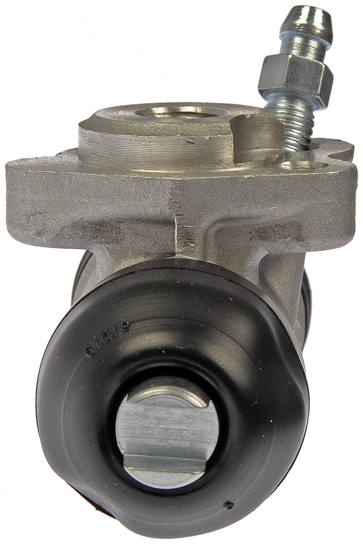 Dorman wheel cylinder next to ruler and packaging showing size comparison and ready-to-install convenience
