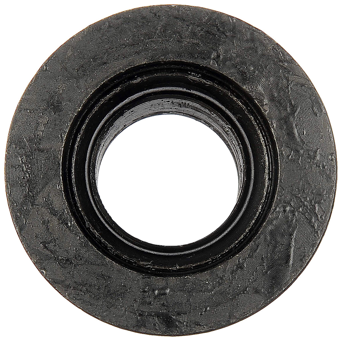 Dorman wheel nut installed on wheel demonstrating correct seating and wheel security