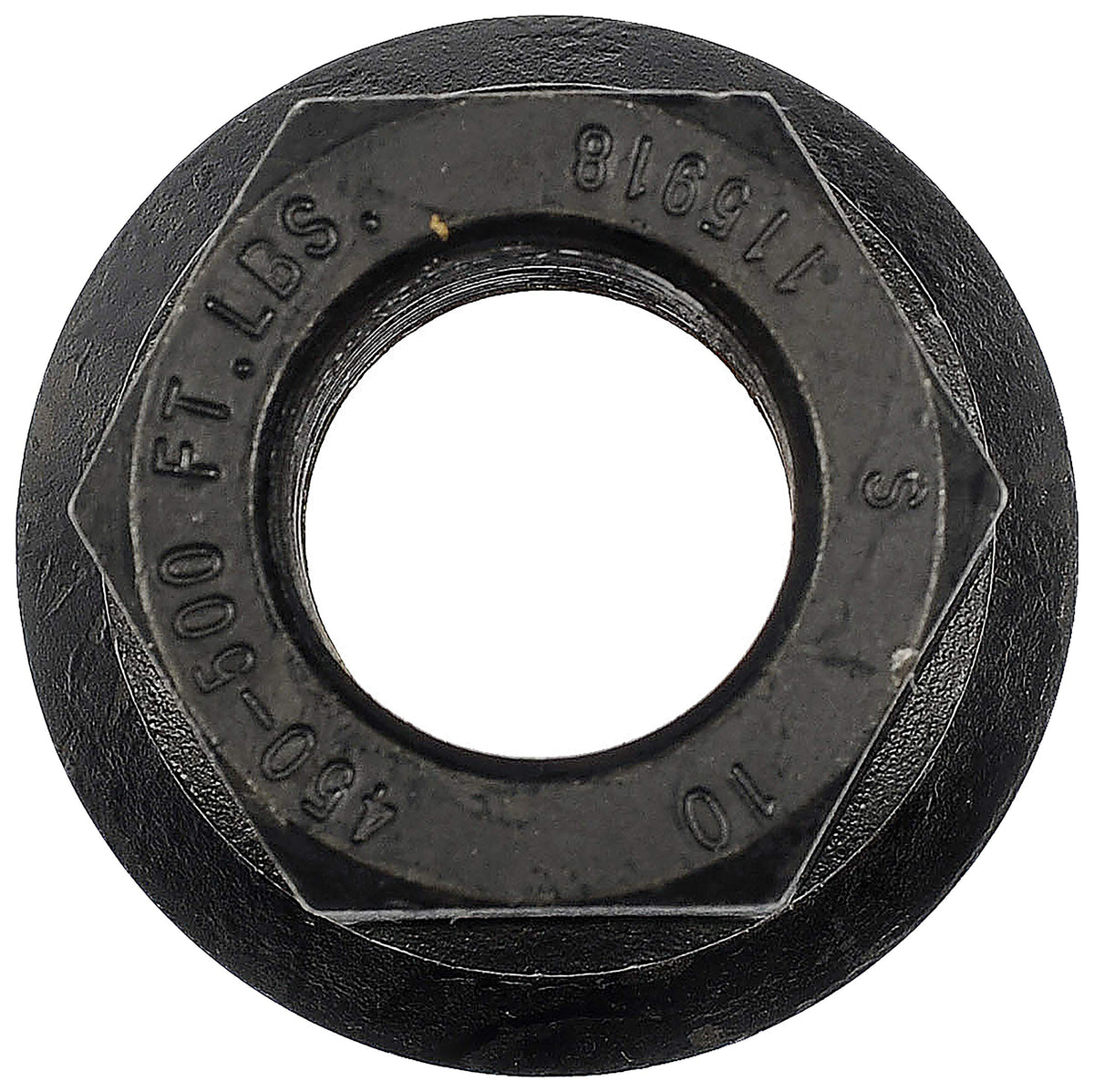 Dorman wheel nut next to ruler showing 30.48 mm length for accurate fit verification