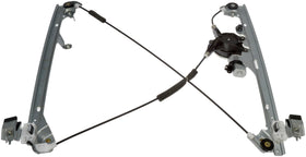 Dorman front passenger window regulator assembly showing motor and mounting points for reliable replacement