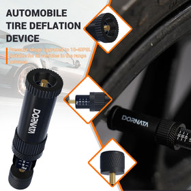 DORNATA attached to truck tire demonstrating fast deflation and time savings