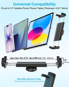 Dosvsi holding a fold phone in portrait mode for easy navigation