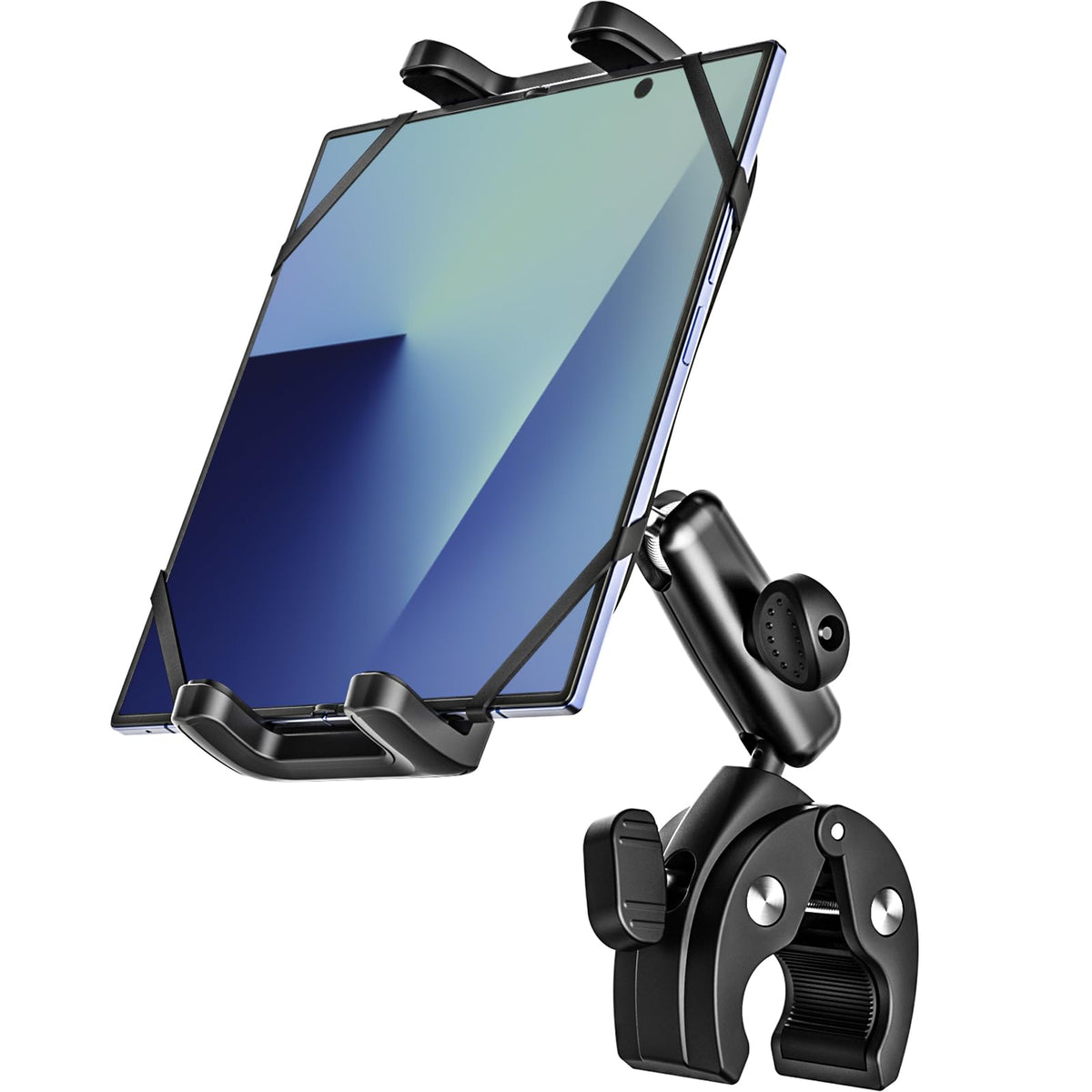Dosvsi front view clamp mounted on handlebar showing secure grip