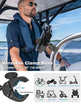 Dosvsi detailed view of silicone strap and cradle offering added phone protection