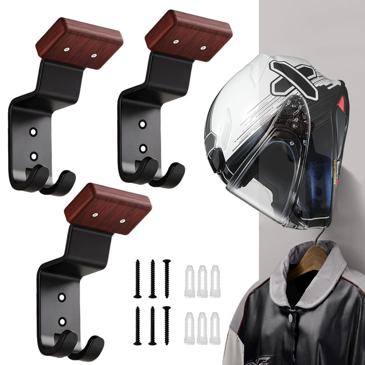 DOTANLEXO front view mounted helmet showing tidy storage benefit