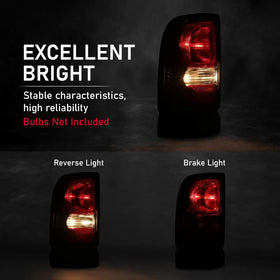 DOTCOM tail lights next to ruler showing accurate size and fitment benefit