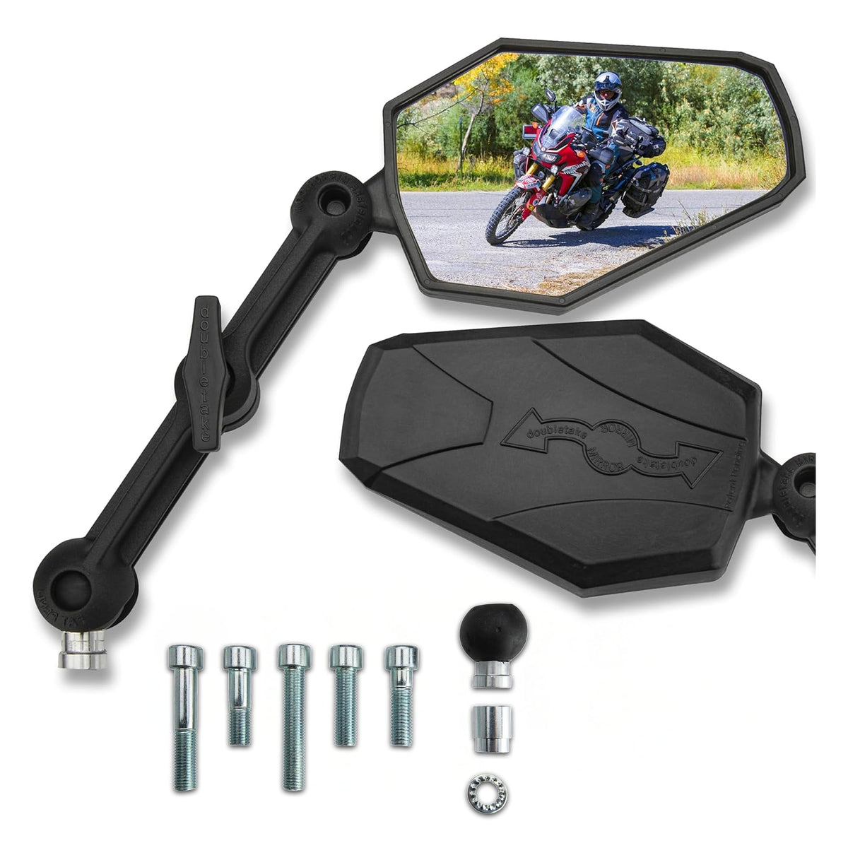 Doubletake Mirror front packaging showing kit contents and benefits