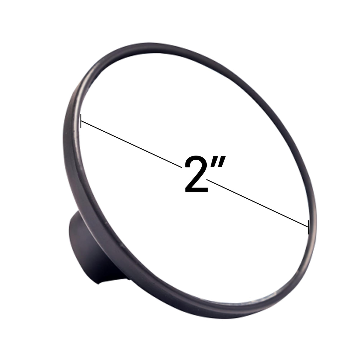 Doubletake Mirror close-up of convex lens delivering a wide rear view and clear optics